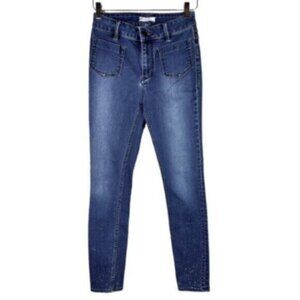 Free People | Denim Skinny Distressed Jeans Size 27